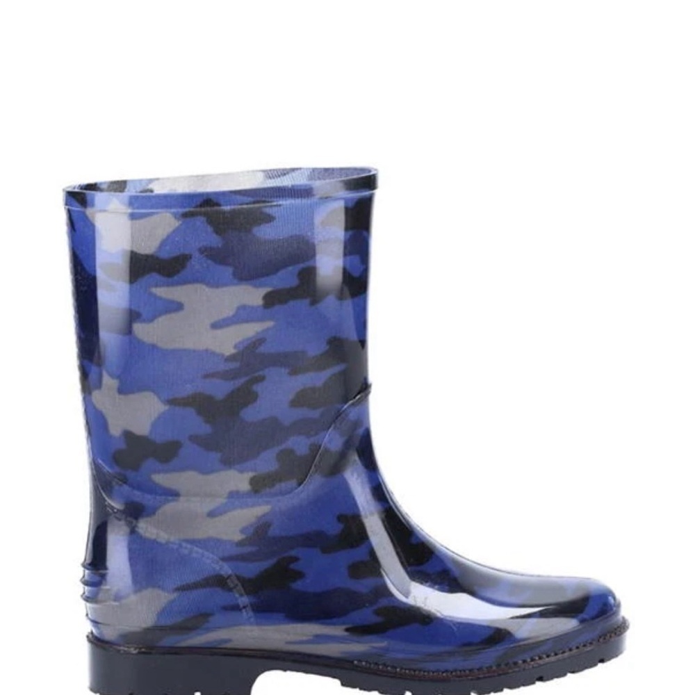 Boys Blue Camo Rain Boots